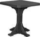 LuxCraft LuxCraft Recycled Plastic 41" Square Table With Cup Holder Black / Bar Tables P41STBBK