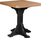 LuxCraft LuxCraft Recycled Plastic 41" Square Table With Cup Holder Cedar On Black / Bar Tables P41STBCB