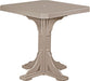 LuxCraft LuxCraft Recycled Plastic 41" Square Table With Cup Holder Weatherwood / Bar Tables P41STBWW