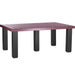 LuxCraft LuxCraft Recycled Plastic 4x6 Contemporary Table With Cup Holder Cherrywood On Black Tables P46CTCWB