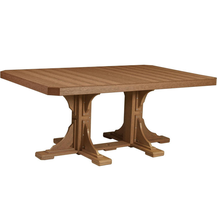 LuxCraft LuxCraft Recycled Plastic 4x6 Rectangular Table Antique Mahogany / Bar Tables P46RTBAM