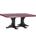 LuxCraft LuxCraft Recycled Plastic 4x6 Rectangular Table Cherrywood On Black / Bar Tables P46RTBCWB