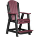 LuxCraft LuxCraft Recycled Plastic Adirondack Balcony Chair Cherrywood On Black Adirondack Chair PABCCWB