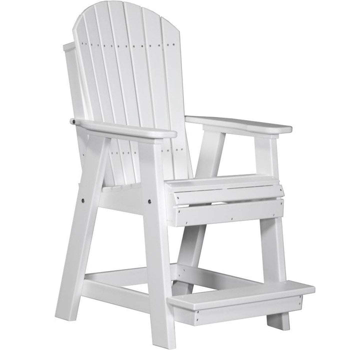 LuxCraft LuxCraft Recycled Plastic Adirondack Balcony Chair White Adirondack Chair PABCW