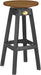 LuxCraft LuxCraft Recycled Plastic Bar Stool Antique Mahogany on Black Stool PBSAMB