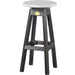 LuxCraft LuxCraft Recycled Plastic Bar Stool Dove Gray On Black Stool PBSDGB