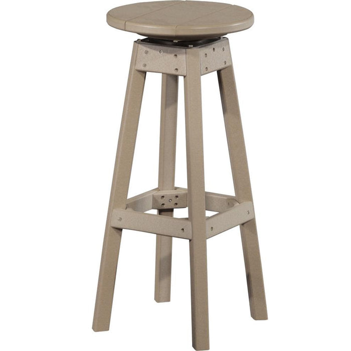 LuxCraft LuxCraft Recycled Plastic Bar Stool Weatherwood Stool PBSWW