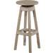 LuxCraft LuxCraft Recycled Plastic Bar Stool With Cup Holder Weatherwood Stool PBSWW