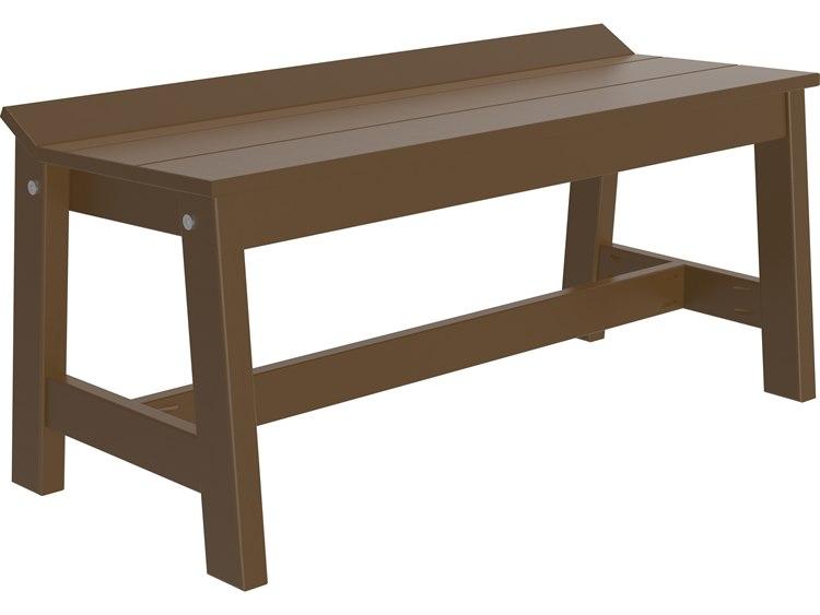 LuxCraft LuxCraft Recycled Plastic Cafe Dining Bench 41'' Cafe Dining Bench / Chestnut Brown Dining Bench LUXCDB41CB