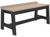 LuxCraft LuxCraft Recycled Plastic Cafe Dining Bench 41'' Cafe Dining Bench / Weatherwood & Black Dining Bench LUXCDB41BWWB