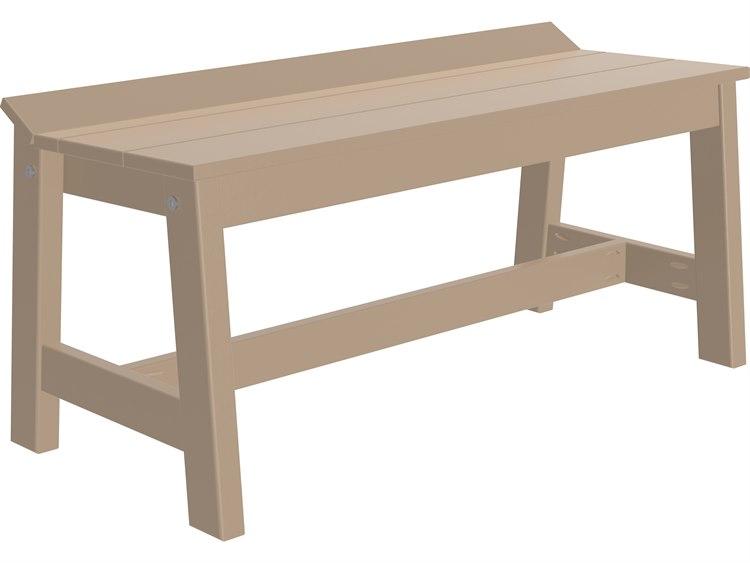 LuxCraft LuxCraft Recycled Plastic Cafe Dining Bench 41'' Cafe Dining Bench / Weatherwood Dining Bench LUXCDB41BWW