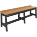 LuxCraft LuxCraft Recycled Plastic Cafe Dining Bench 72'' Cafe Dining Bench / Cedar & Black Dining Bench LUXCDB72BCB