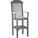 LuxCraft LuxCraft Recycled Plastic Captain Chair Dove Gray On Slate / Bar Chair Chair PCCBDGS