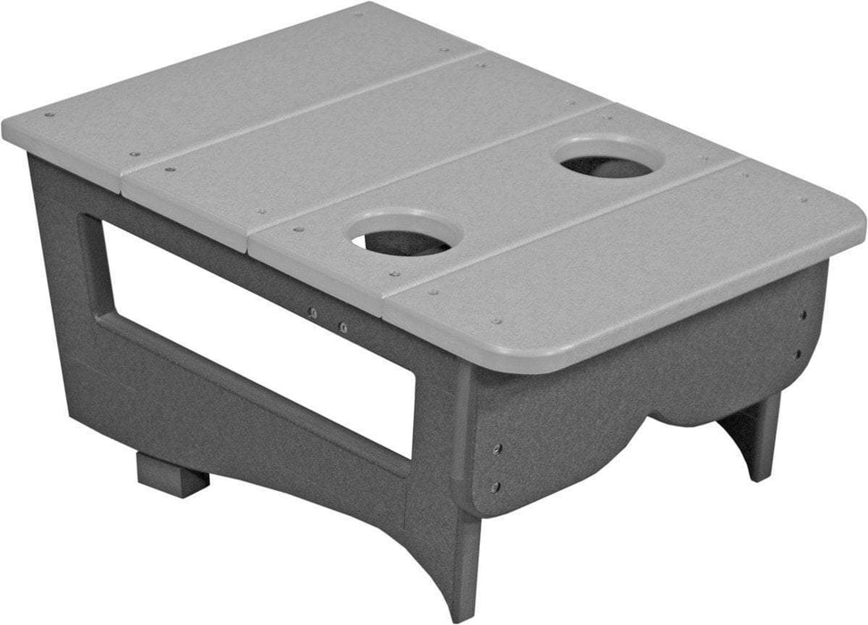 LuxCraft LuxCraft Recycled Plastic Center Table Cupholder Dove Gray on Slate Accessories PCTADGS