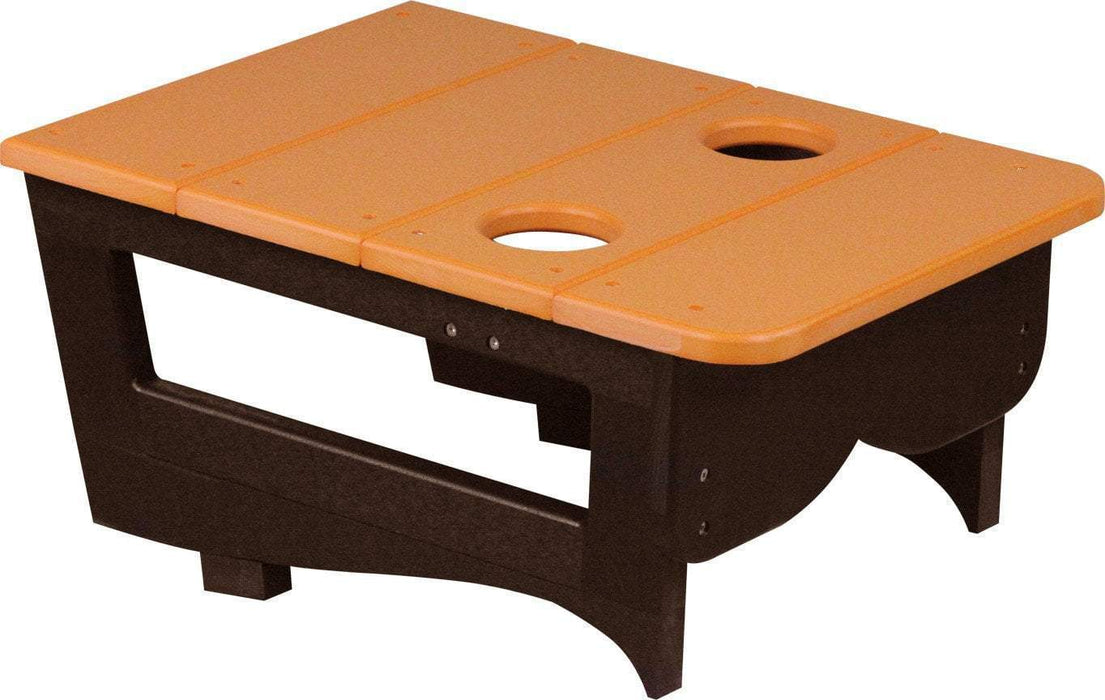 LuxCraft LuxCraft Recycled Plastic Center Table Cupholder Tangerine on Black Accessories PCTATB