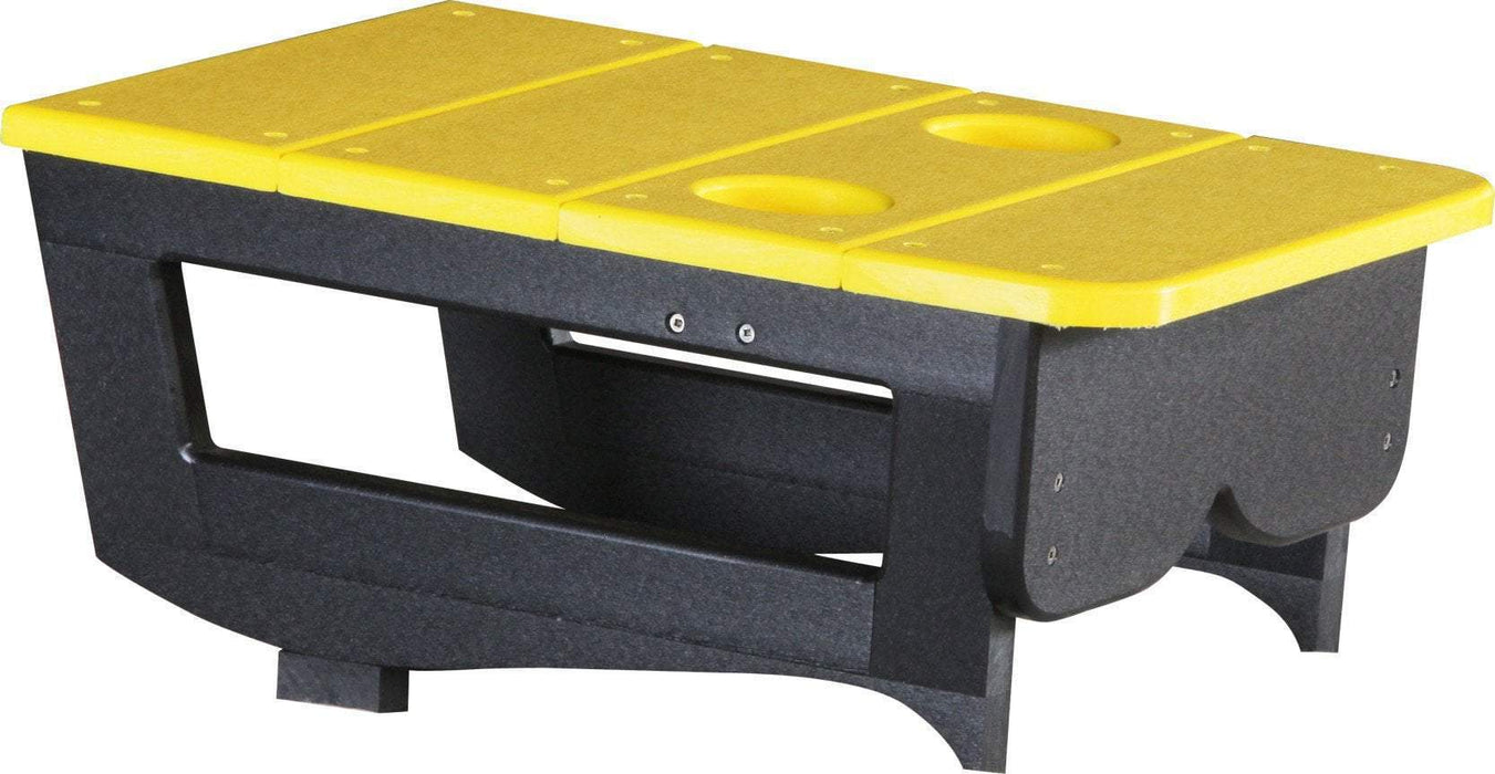 LuxCraft LuxCraft Recycled Plastic Center Table Cupholder Yellow on Black Accessories PCTAYB