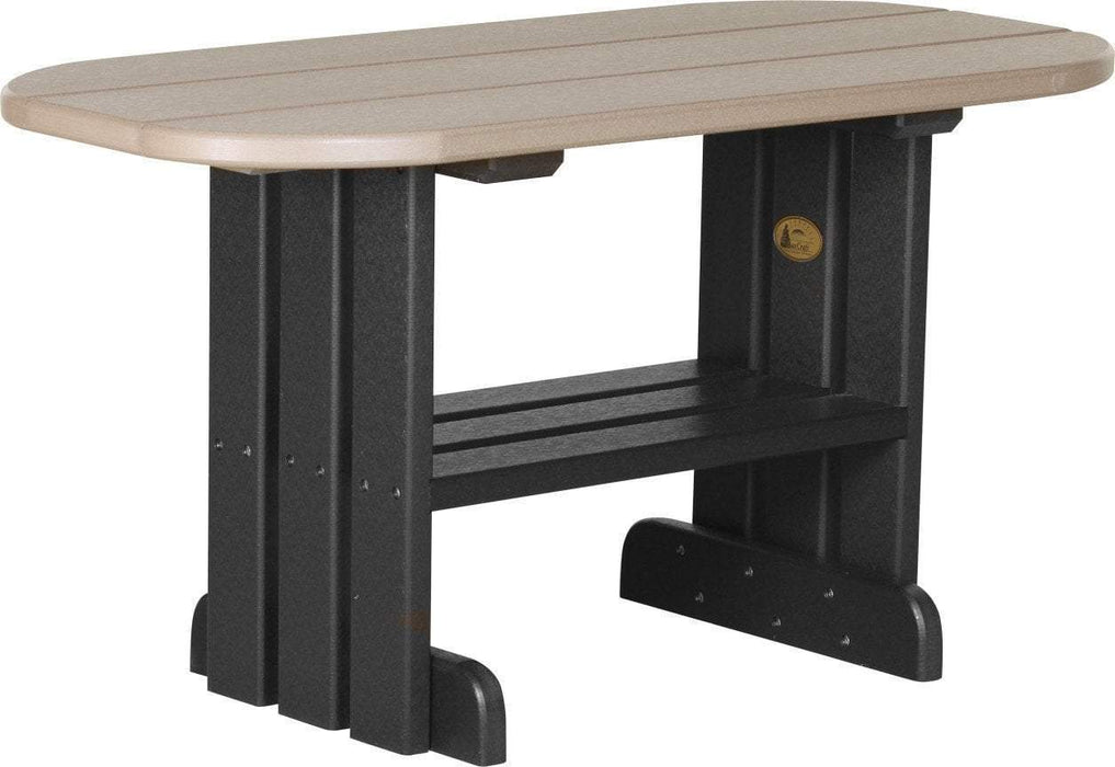 LuxCraft LuxCraft Recycled Plastic Coffee Table Weatherwood on Black Accessories PCTWWB