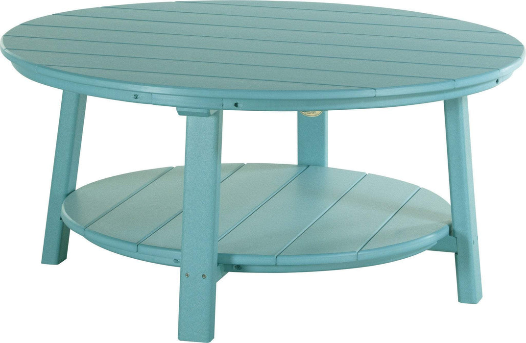 LuxCraft LuxCraft Recycled Plastic Deluxe Conversation Table Aruba Blue Accessories PDCTAB