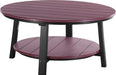 LuxCraft LuxCraft Recycled Plastic Deluxe Conversation Table Cherrywood on Black Accessories PDCTCWB