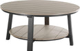 LuxCraft LuxCraft Recycled Plastic Deluxe Conversation Table Weatherwood on Black Accessories PDCTWWB