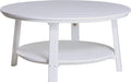 LuxCraft LuxCraft Recycled Plastic Deluxe Conversation Table With Cup Holder White Conversation Table PDCTW