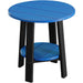 LuxCraft LuxCraft Recycled Plastic Deluxe End Table Blue On Black End Table PDETBB