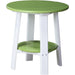 LuxCraft LuxCraft Recycled Plastic Deluxe End Table Lime Green On White End Table PDETLGW