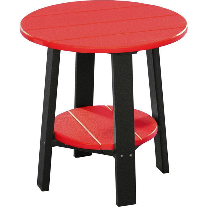 LuxCraft LuxCraft Recycled Plastic Deluxe End Table Red On Black End Table PDETRB