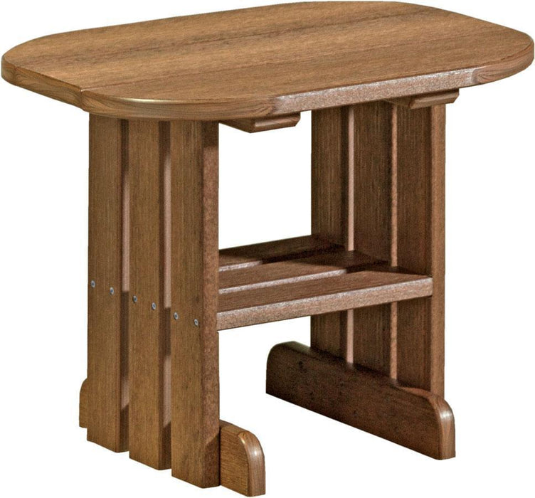 LuxCraft LuxCraft Recycled Plastic End Table Antique Mahogany Accessories PETAM