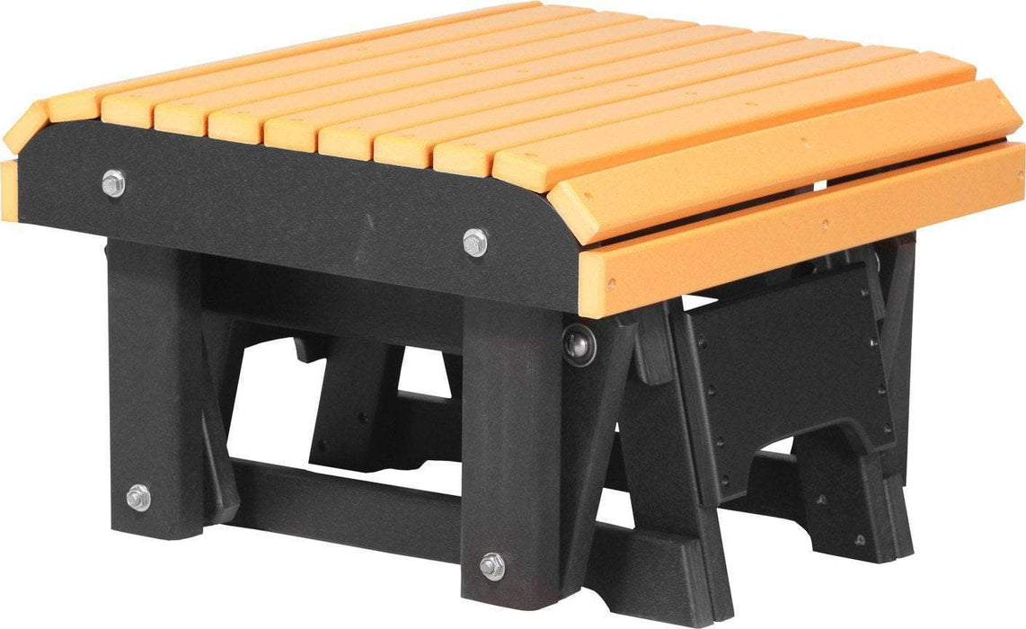 LuxCraft LuxCraft Recycled Plastic Glider Footrest Tangerine on Black Accessories PGFTB