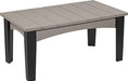 LuxCraft LuxCraft Recycled Plastic Island Coffee Table Weatherwood on Black Accessories ICTWWB