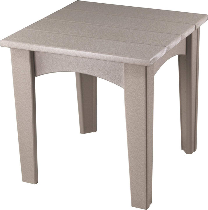 LuxCraft LuxCraft Recycled Plastic Island End Table Weatherwood Accessories IETWW