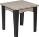 LuxCraft LuxCraft Recycled Plastic Island End Table Weatherwood on Black Accessories IETWWB