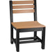 LuxCraft LuxCraft Recycled Plastic Island Side Chair Cedar On Black / Bar Chair ISCBCB