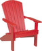 LuxCraft LuxCraft Recycled Plastic Lakeside Adirondack Chair Red Adirondack Deck Chair LACR