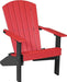 LuxCraft LuxCraft Recycled Plastic Lakeside Adirondack Chair With Cup Holder Red on Black Adirondack Deck Chair LACRB