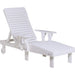 LuxCraft LuxCraft Recycled Plastic Lounge Chair White Adirondack Deck Chair PLCW