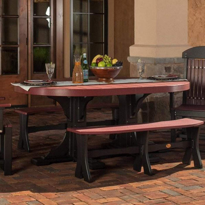 LuxCraft LuxCraft Recycled Plastic Oval Table With Cup Holder Tables