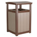 LuxCraft LuxCraft Recycled Plastic Trash Can Weather Wood On Chestnut Brown Accessories PTCWWCBR