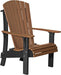 LuxCraft LuxCraft Royal Recycled Plastic Adirondack Chair Antique Mahogany on Black Adirondack Deck Chair RACAMB