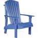 LuxCraft LuxCraft Royal Recycled Plastic Adirondack Chair Blue Adirondack Deck Chair RACB