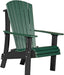 LuxCraft LuxCraft Royal Recycled Plastic Adirondack Chair Green on Black Adirondack Deck Chair RACGB