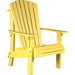 LuxCraft LuxCraft Royal Recycled Plastic Adirondack Chair With Cup Holder Yellow Adirondack Deck Chair RACY