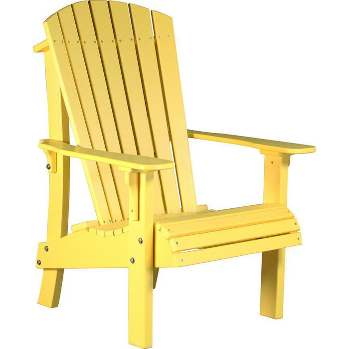 LuxCraft LuxCraft Royal Recycled Plastic Adirondack Chair Yellow Adirondack Deck Chair RACY