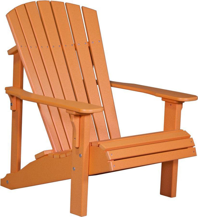 LuxCraft LuxCraft Tangerine Deluxe Recycled Plastic Adirondack Chair Tangerine Adirondack Deck Chair PDACT