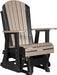 LuxCraft LuxCraft Weatherwood Adirondack Recycled Plastic 2 Foot Glider Chair Weatherwood on Black Glider Chair 2APGWWB