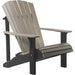 LuxCraft LuxCraft Weatherwood Deluxe Recycled Plastic Adirondack Chair Weatherwood On Black Adirondack Deck Chair PDACWWB