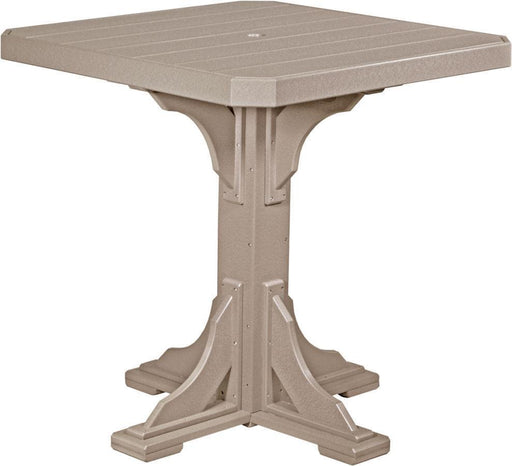 LuxCraft LuxCraft Weatherwood Recycled Plastic 41" Square Table Weatherwood / Bar Tables P41STBWW