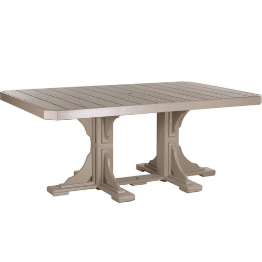 LuxCraft LuxCraft Weatherwood Recycled Plastic 4x6 Rectangular Table Weatherwood / Bar Tables P46RTBWW