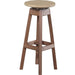 LuxCraft LuxCraft Weatherwood Recycled Plastic Bar Stool Weatherwood On Chestnut Brown Stool PBSWWCBR